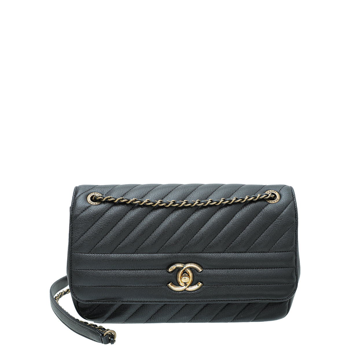 Chanel Black CC Diagonal Flap Small Bag-Chanel-THE CLOSET
