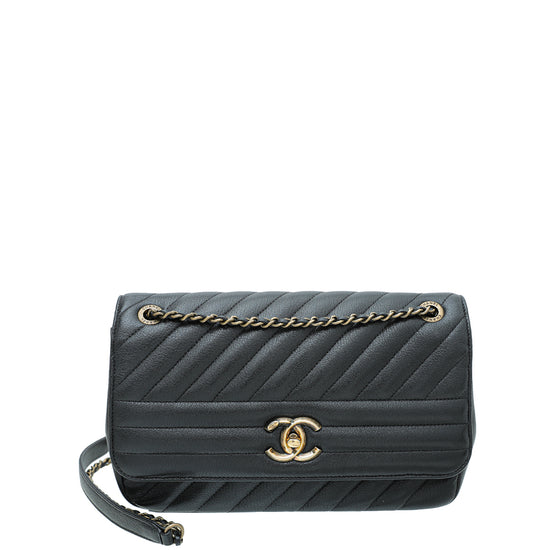 Chanel Goatskin Pearl Embellished CC Flap Bag