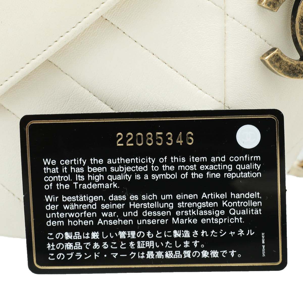 Chanel Cream Coco Camera Case with Removable Pouch