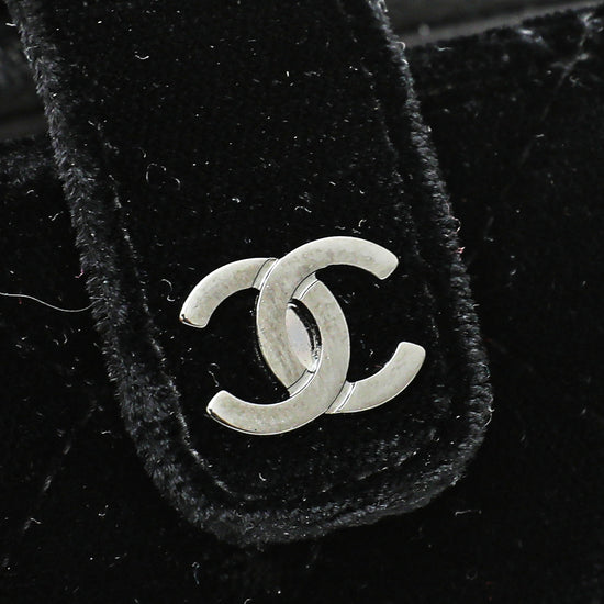 Chanel CC So Black Velvet Phone Holder Crossbody