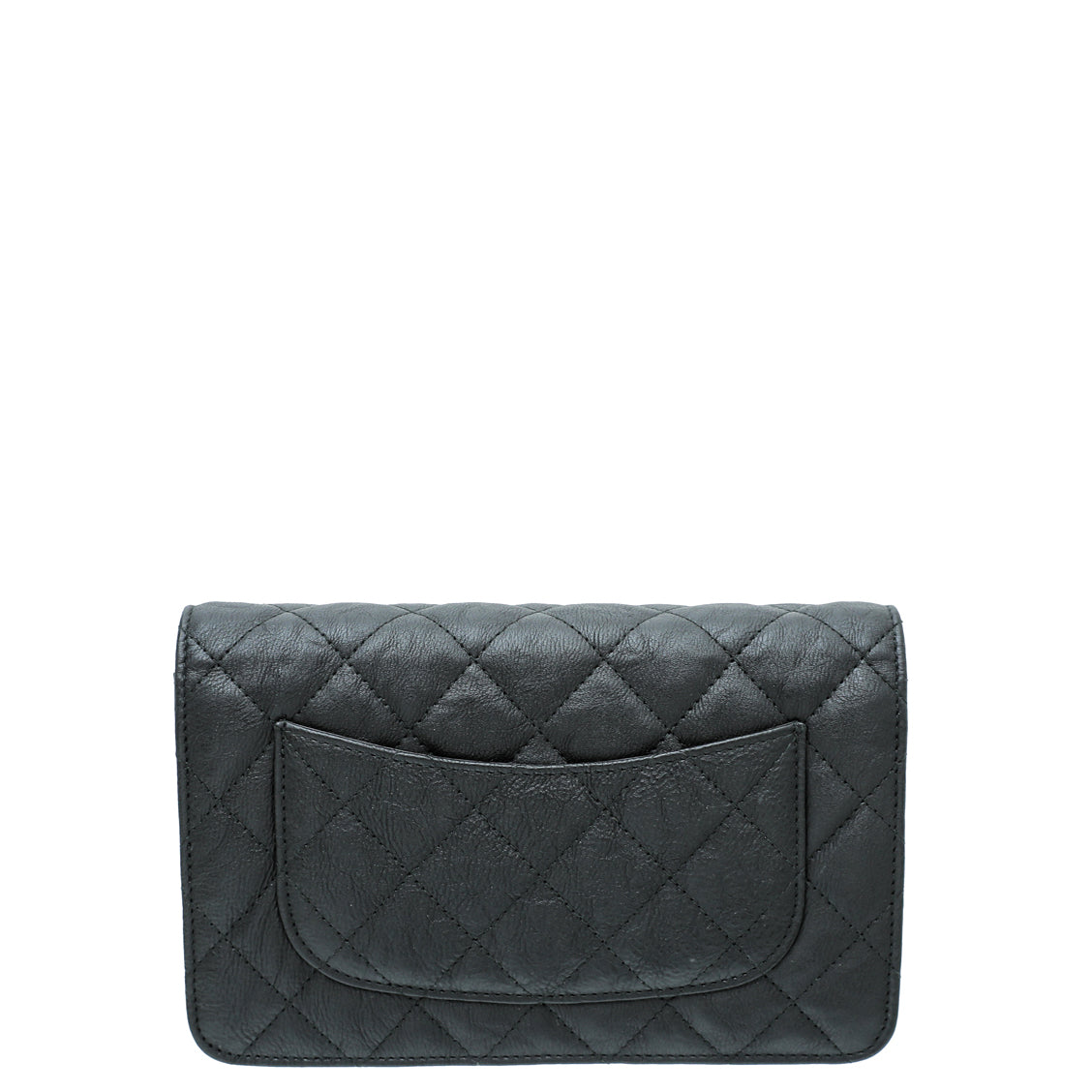 Chanel So Black CC Classic Crumpled Wallet On Chain-Chanel-THE CLOSET
