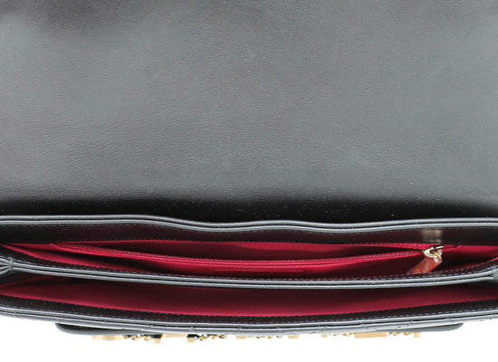 Chanel Black Logo Enchained Clutch Bag