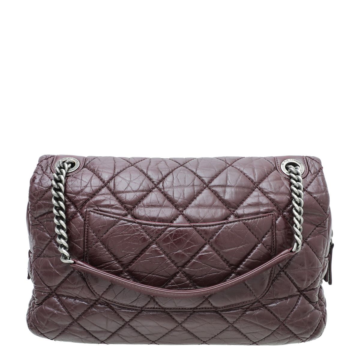 Chanel Burgundy CC Aged Easy Flap Jumbo Bag-Chanel-THE CLOSET