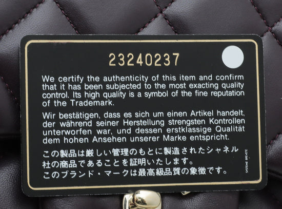 Chanel Dark Violet CC Classic Double Flap Jumbo Bag