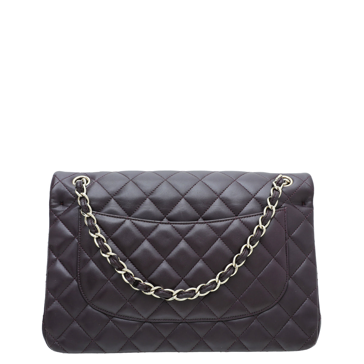 Chanel Dark Violet CC Classic Double Flap Jumbo Bag-Chanel-THE CLOSET