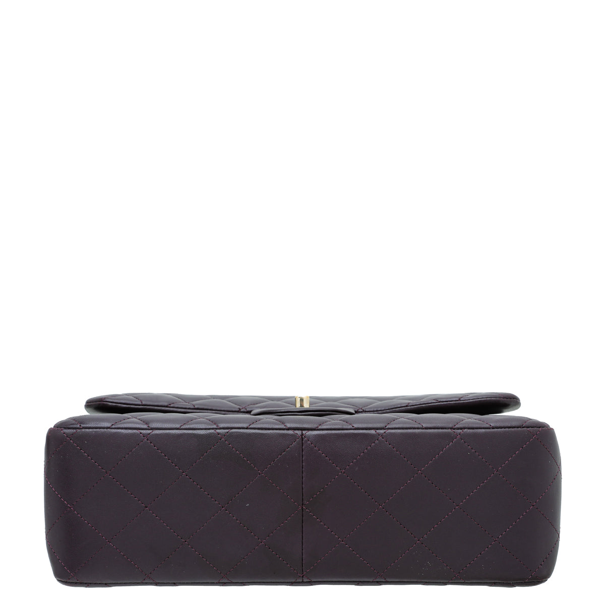 Chanel Dark Violet CC Classic Double Flap Jumbo Bag