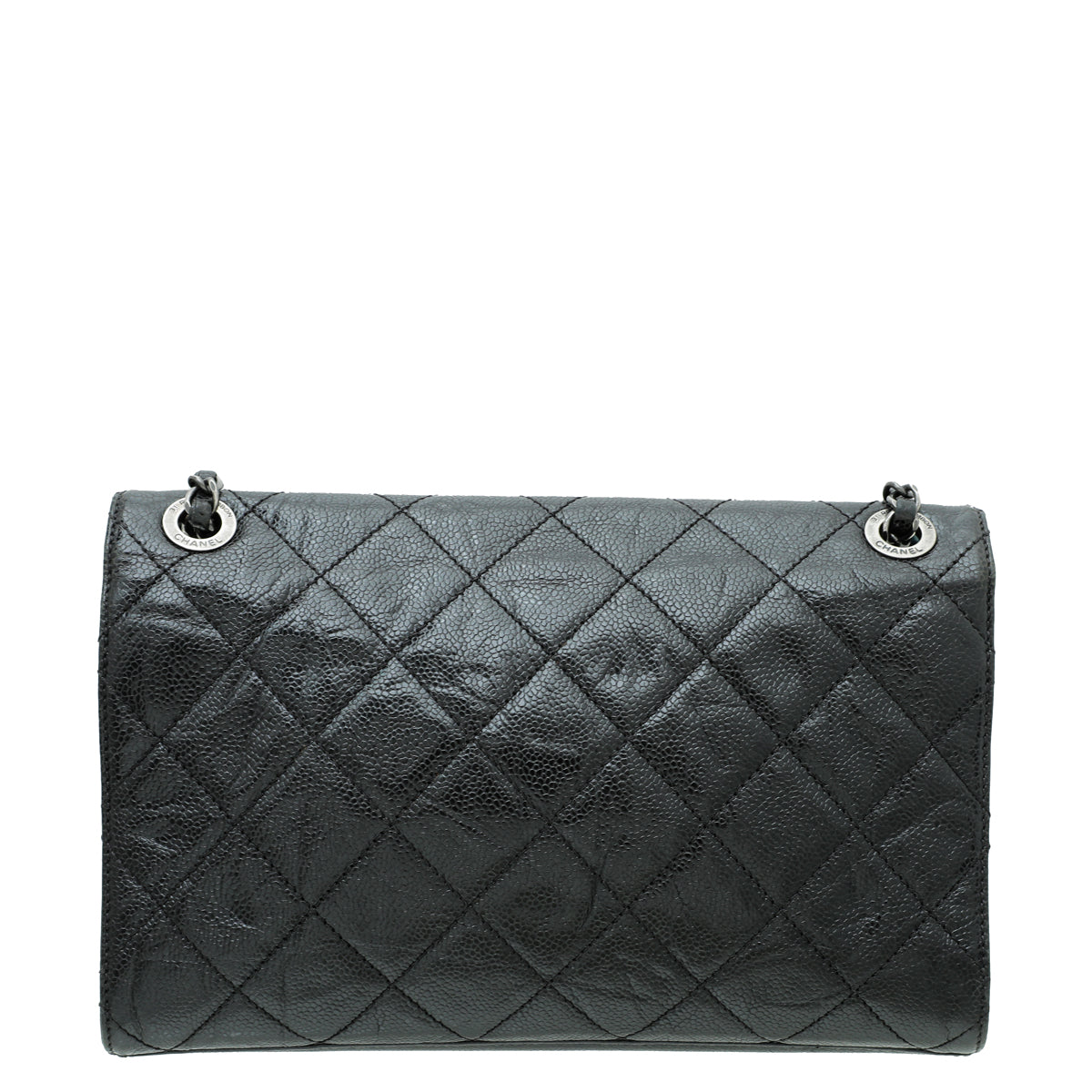Chanel Black CC Glazed Crave Flap Medium Bag-Chanel-THE CLOSET
