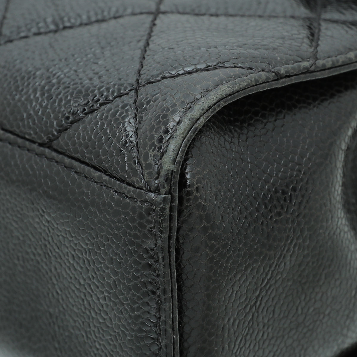 Chanel Black CC Glazed Crave Flap Medium Bag