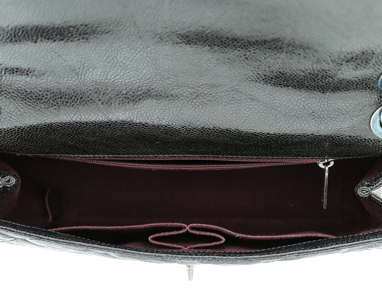 Chanel Black CC Glazed Crave Flap Medium Bag – The Closet