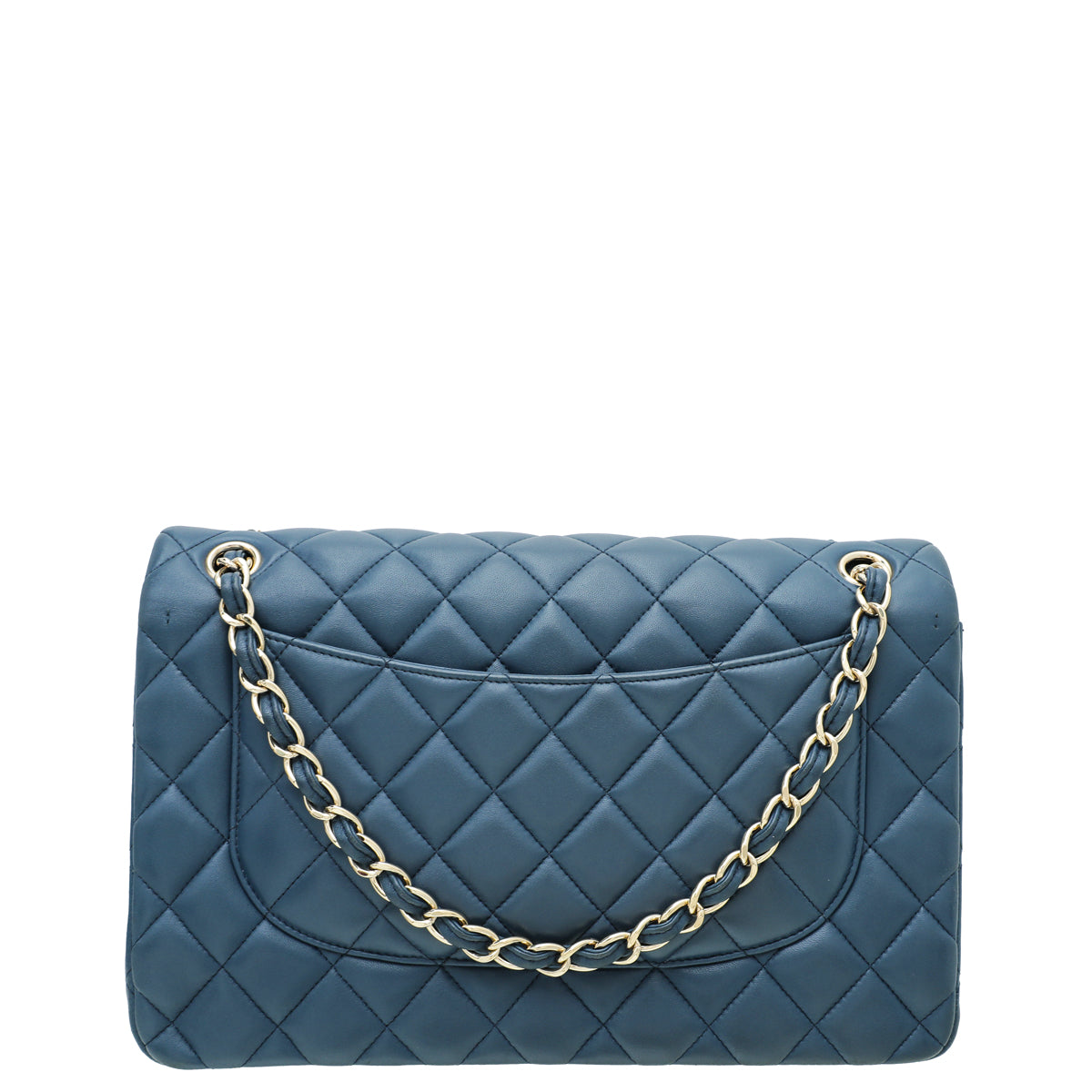 Chanel Navy Blue CC Classic Double Flap Jumbo Bag-Chanel-THE CLOSET