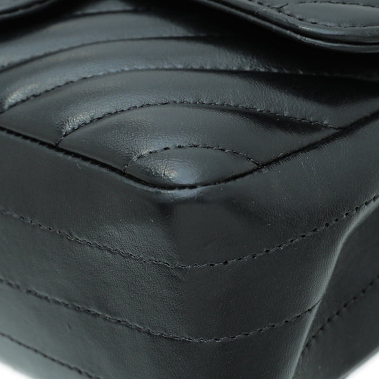 Chanel Black Chevron Classic Mini Flap Bag