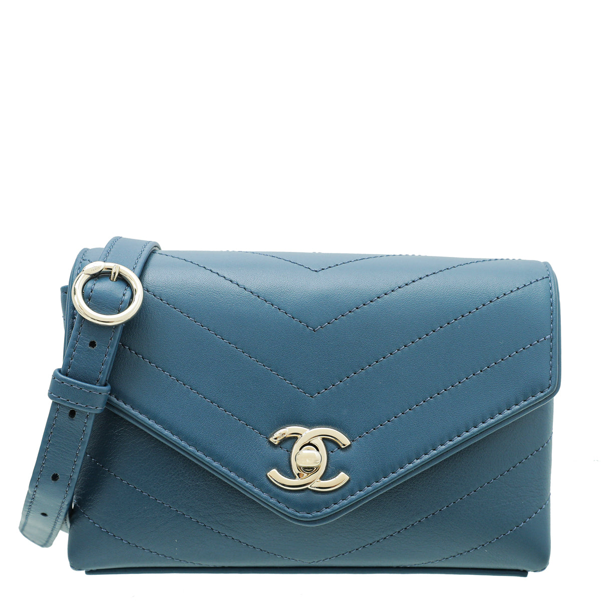 Chanel Blue Chevron Coco Waist Bag-Chanel-THE CLOSET