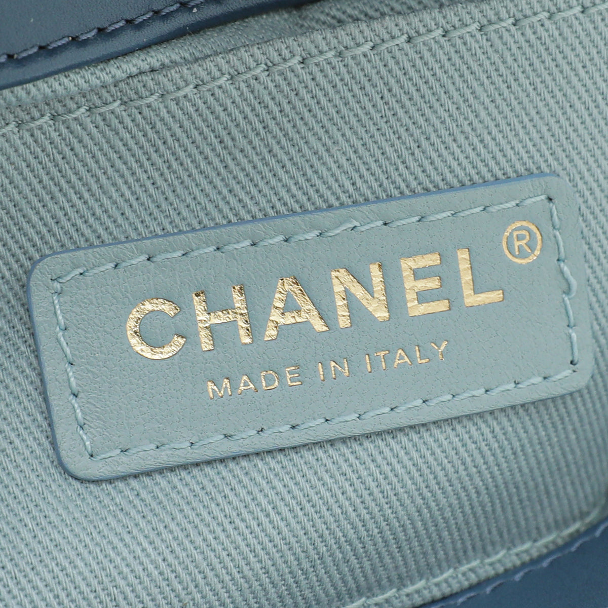 Chanel Blue Chevron Coco Waist Bag