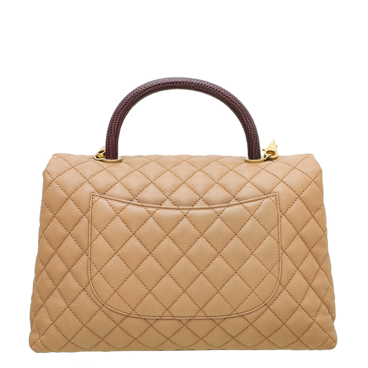 Chanel Light Brown Coco Handle Lizard Medium Bag-Chanel-THE CLOSET