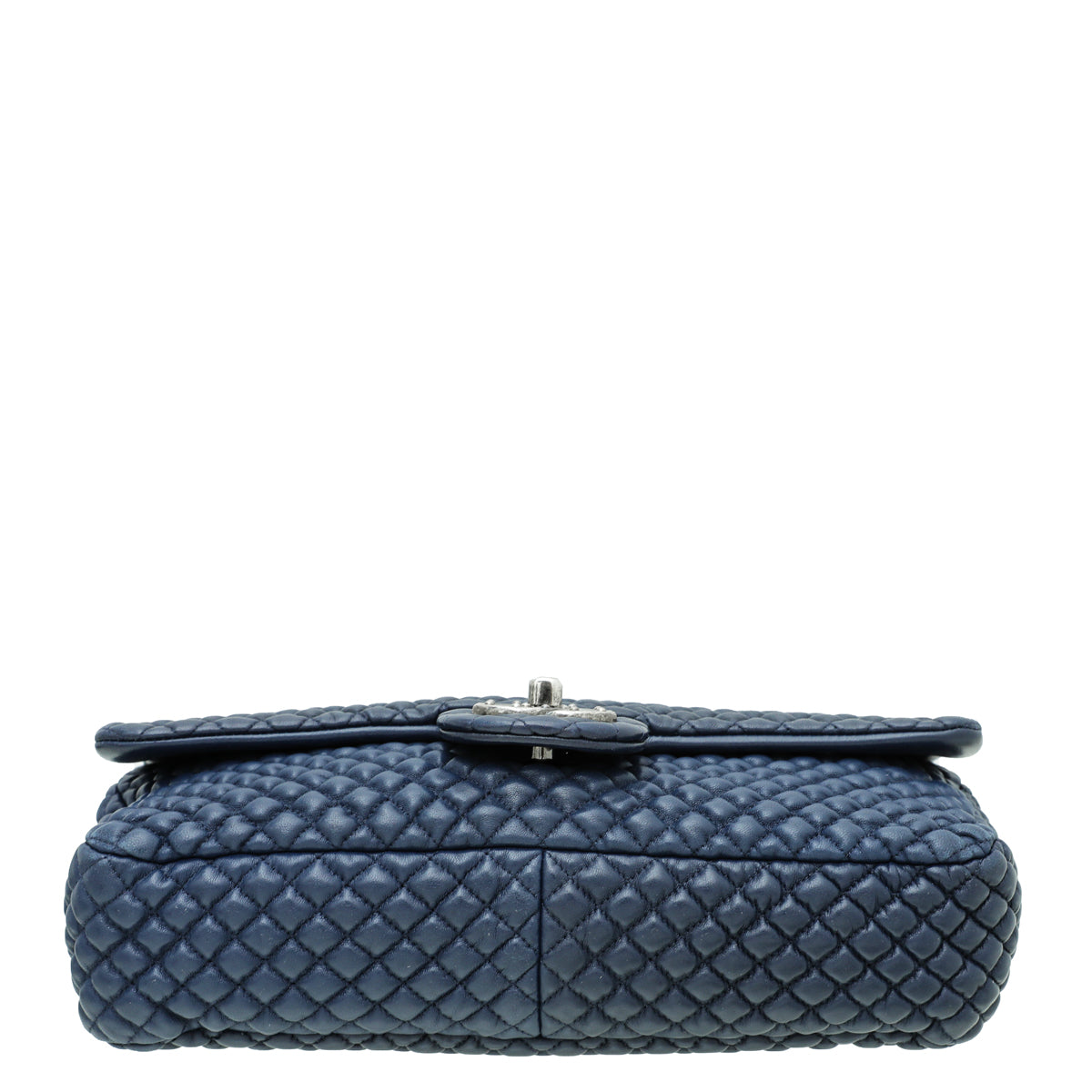 Chanel Navy Blue CC Micro Quilted Flap Medium Bag