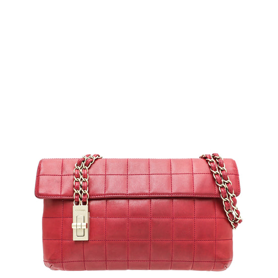 Chanel Red Chocolate Bag Mademoiselle Flap Bag