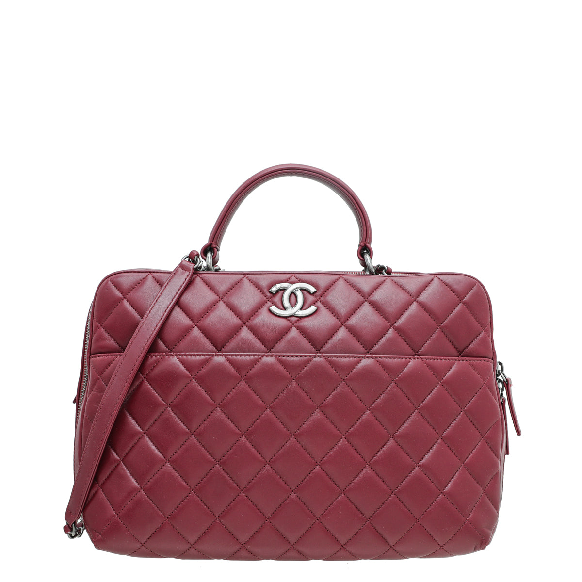 Chanel Burgundy CC Trendy Bowling Large Bag-Chanel-THE CLOSET