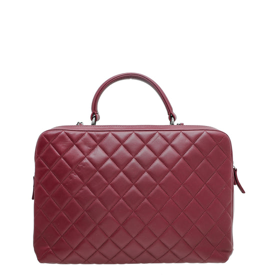 Chanel Burgundy CC Trendy Bowling Large Bag