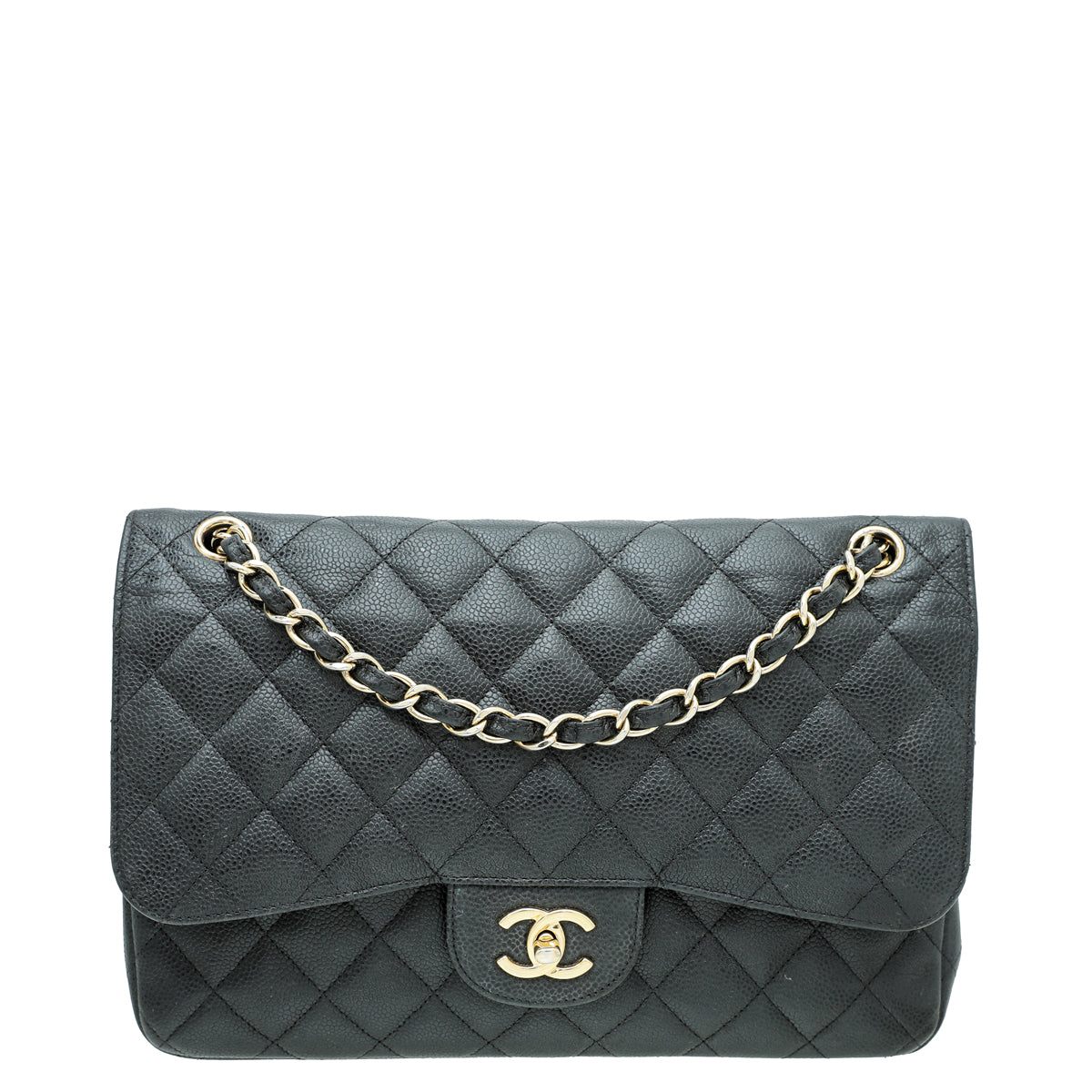 Chanel Black CC Classic Double Flap Jumbo Bag-Chanel-THE CLOSET