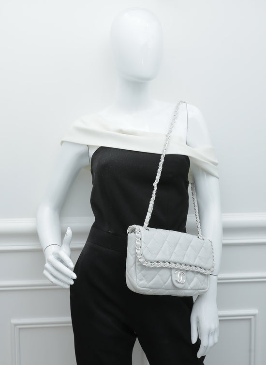 Chanel Light Gray Pear CC Chain Me Timeless Flap Bag – The Closet