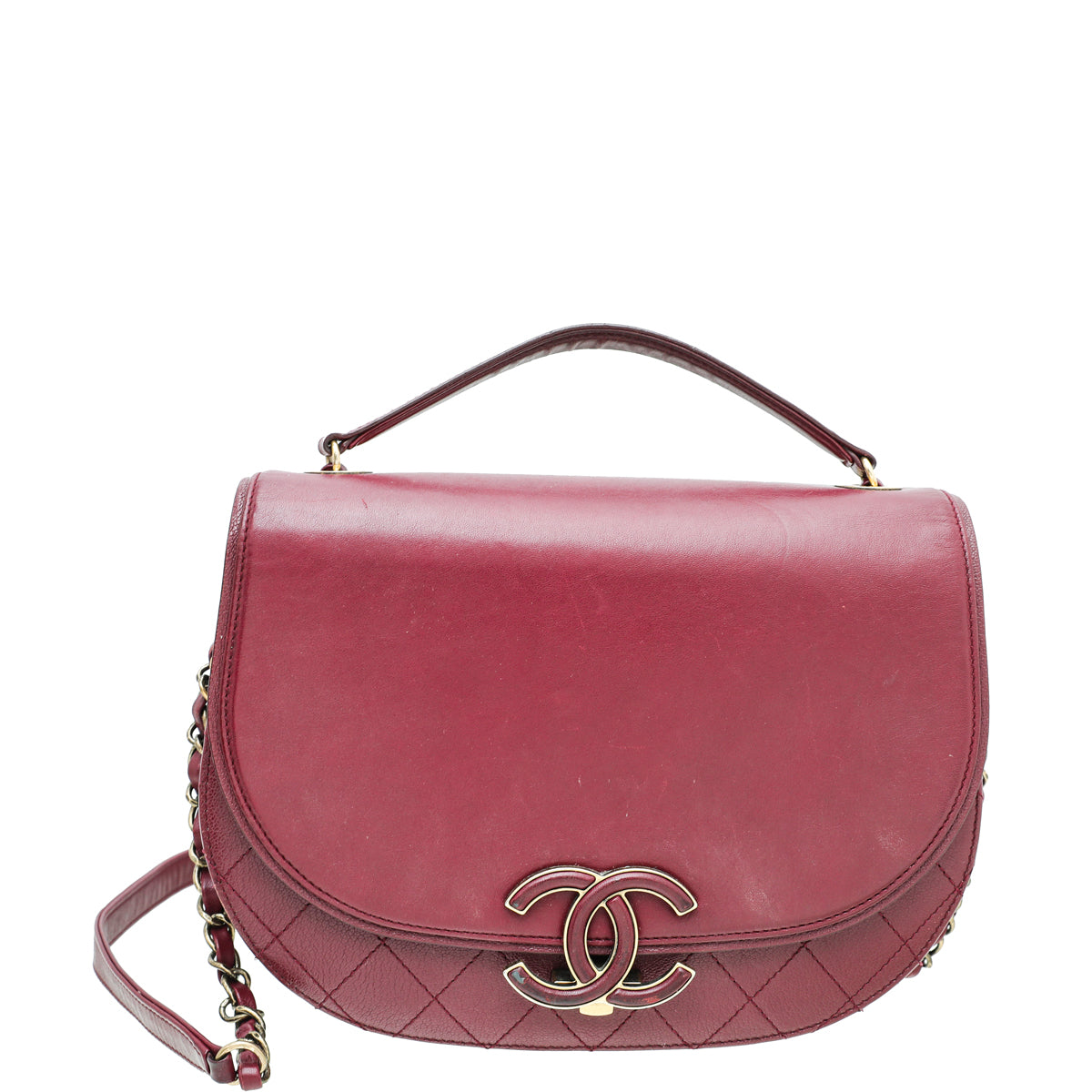 Chanel Burgundy CC Coco Curve Flap Bag-Chanel-THE CLOSET