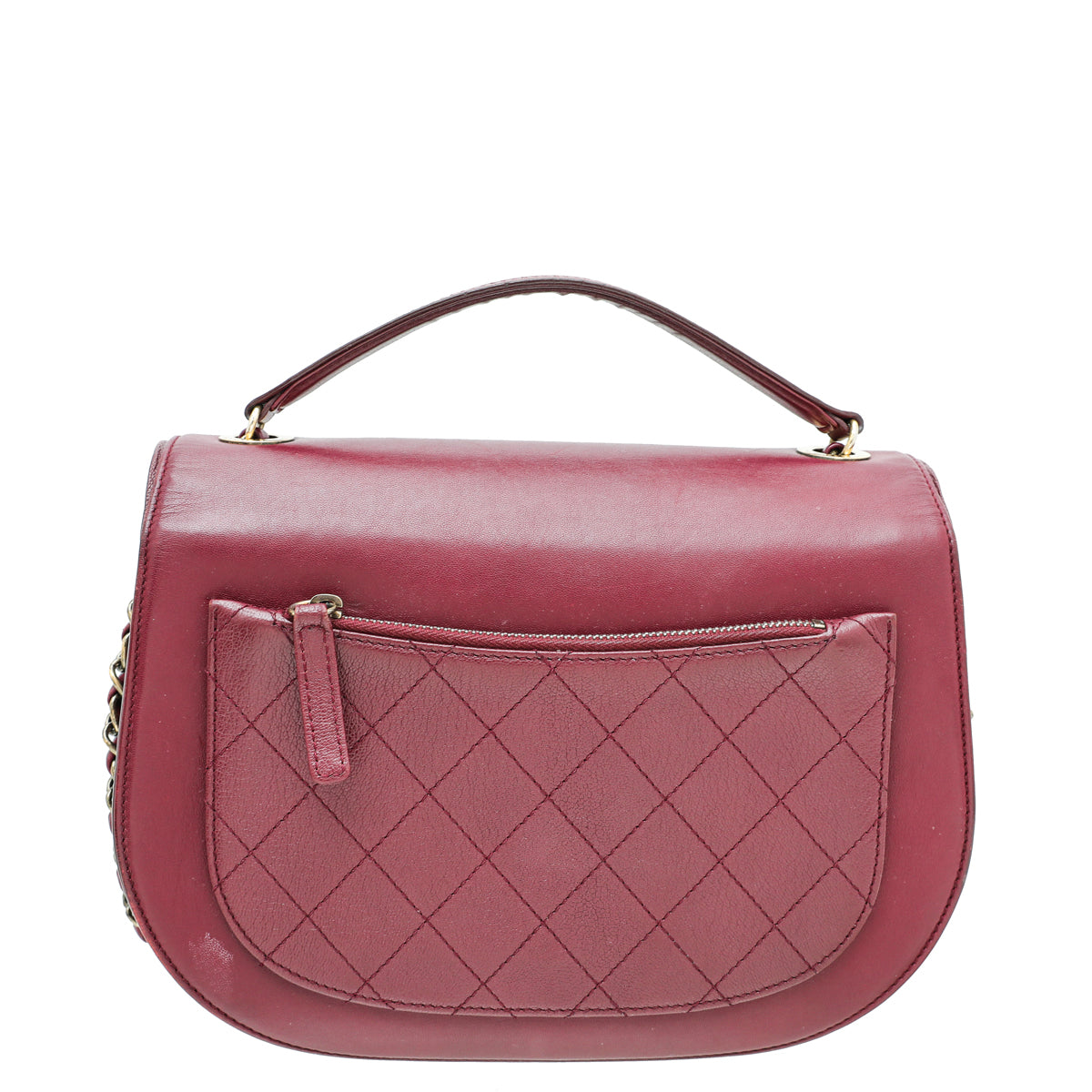 Chanel Burgundy CC Coco Curve Flap Bag