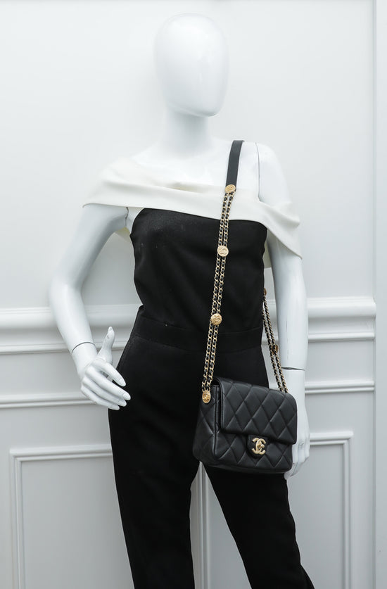 Chanel Black CC Twist Button Small Bag – The Closet