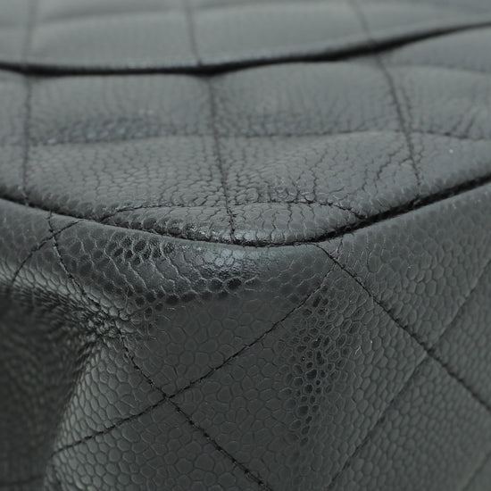 Chanel Black Classic Double Flap Jumbo Bag