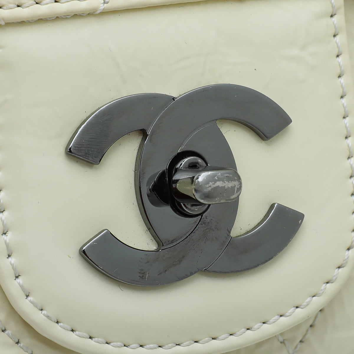 Chanel Cream Quilted Ritz Flap Bag