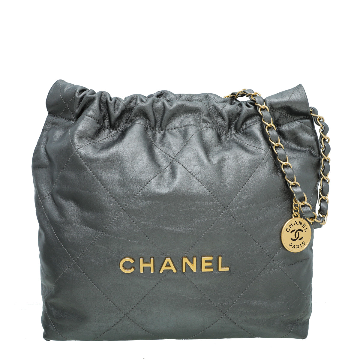 Chanel Metallic Grey 22 Quilt Bag-Chanel-THE CLOSET