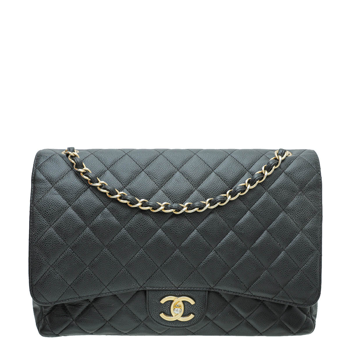 Chanel Black CC Classic Double Flap Maxi Bag-Chanel-THE CLOSET