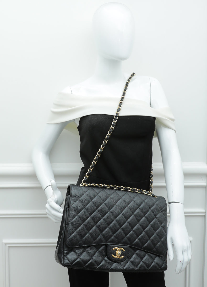 Chanel Classic Maxi Double Flap Bag Black  LSC INC