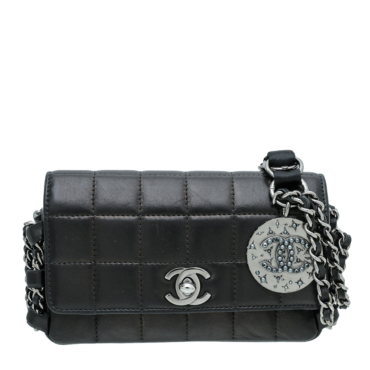 Chanel Black Chocolate Bar CC Charm Flap Ltd.Ed Mini Bag-Chanel-THE CLOSET
