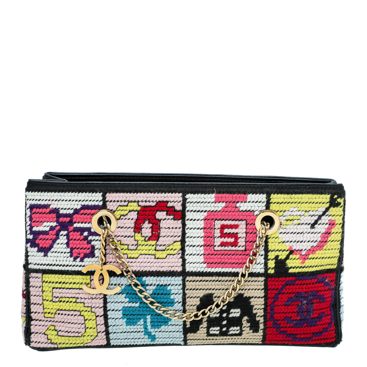 Chanel Black Multicolor Needlepoint Precious Symbols Bag-Chanel-THE CLOSET