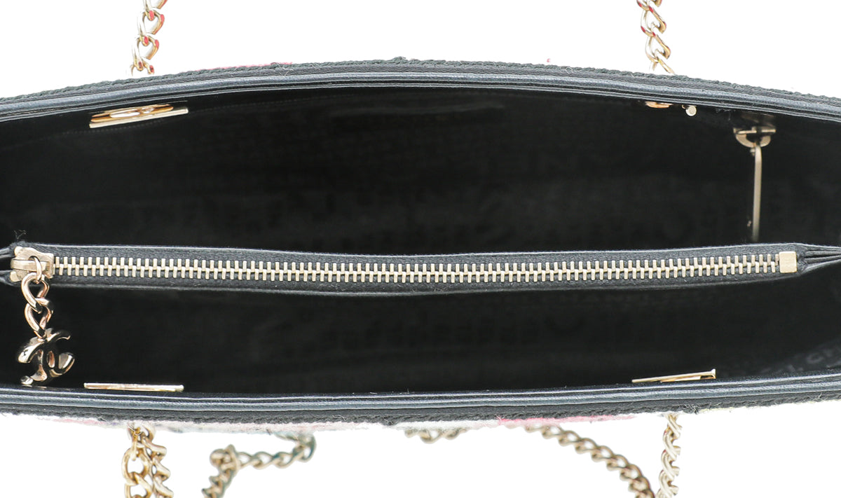 Chanel Black Multicolor Needlepoint Precious Symbols Bag