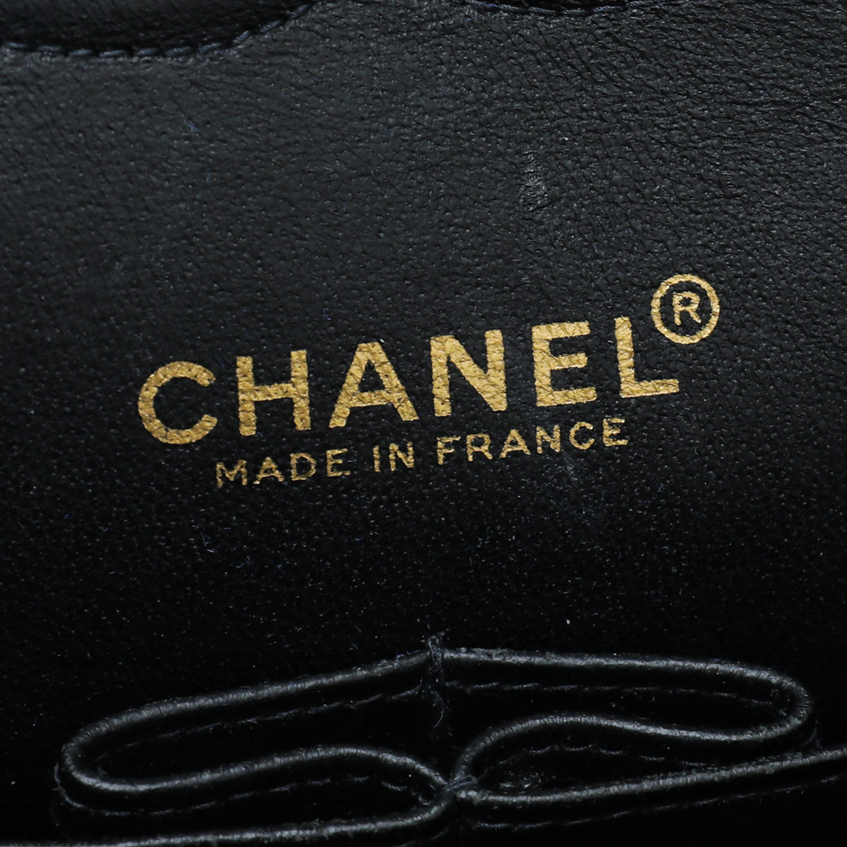 Chanel Black Coco Print Double Flap Medium Bag