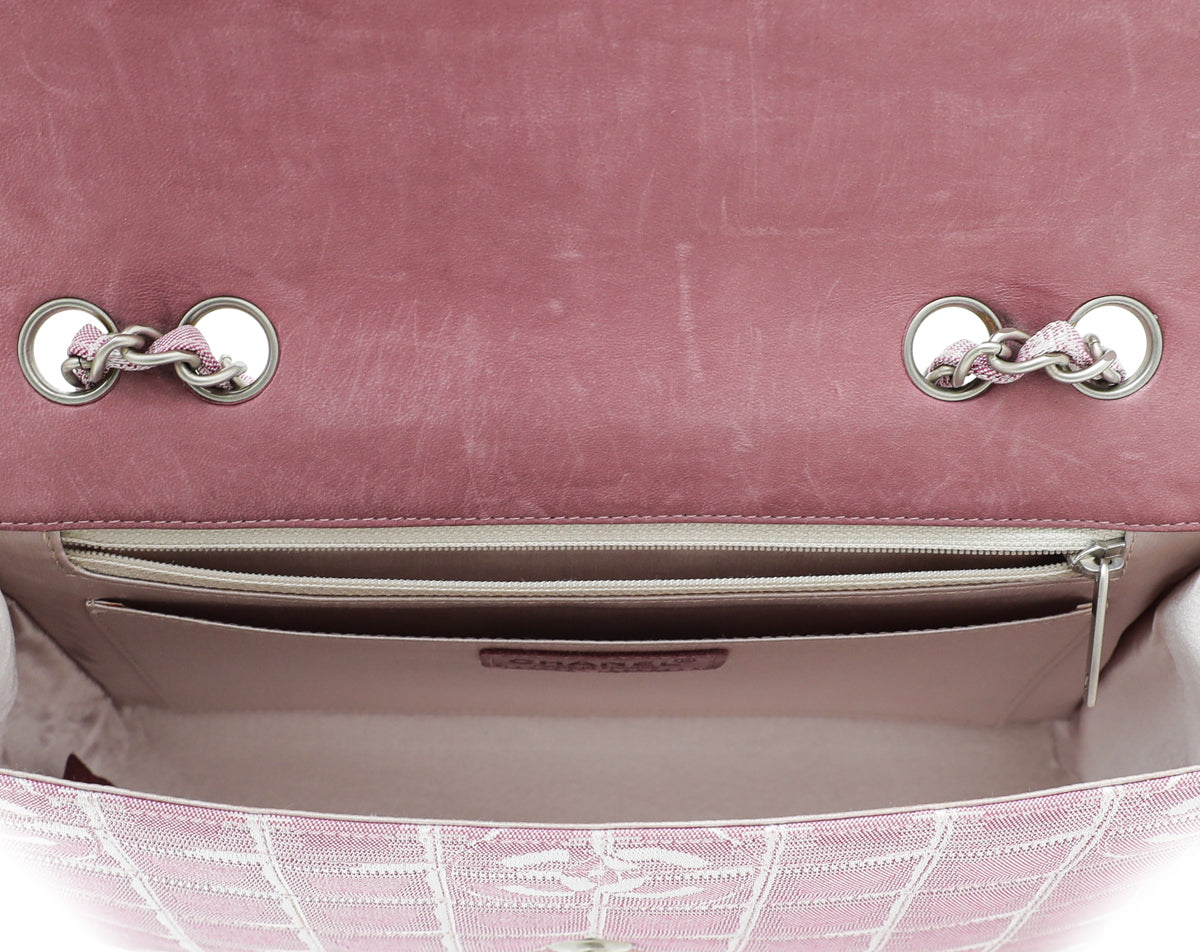 Chanel Light Pink Travel Line Flap Medium Bag