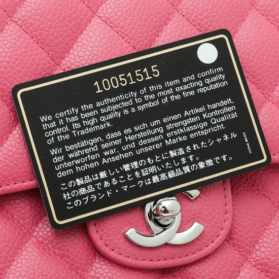 Chanel Pink Classic Double Flap Medium Bag