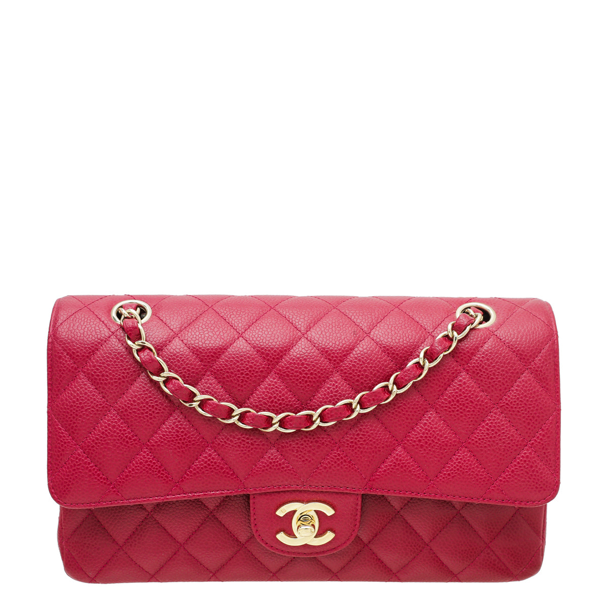 Chanel Red Classic Double Flap Medium Bag-Chanel-THE CLOSET