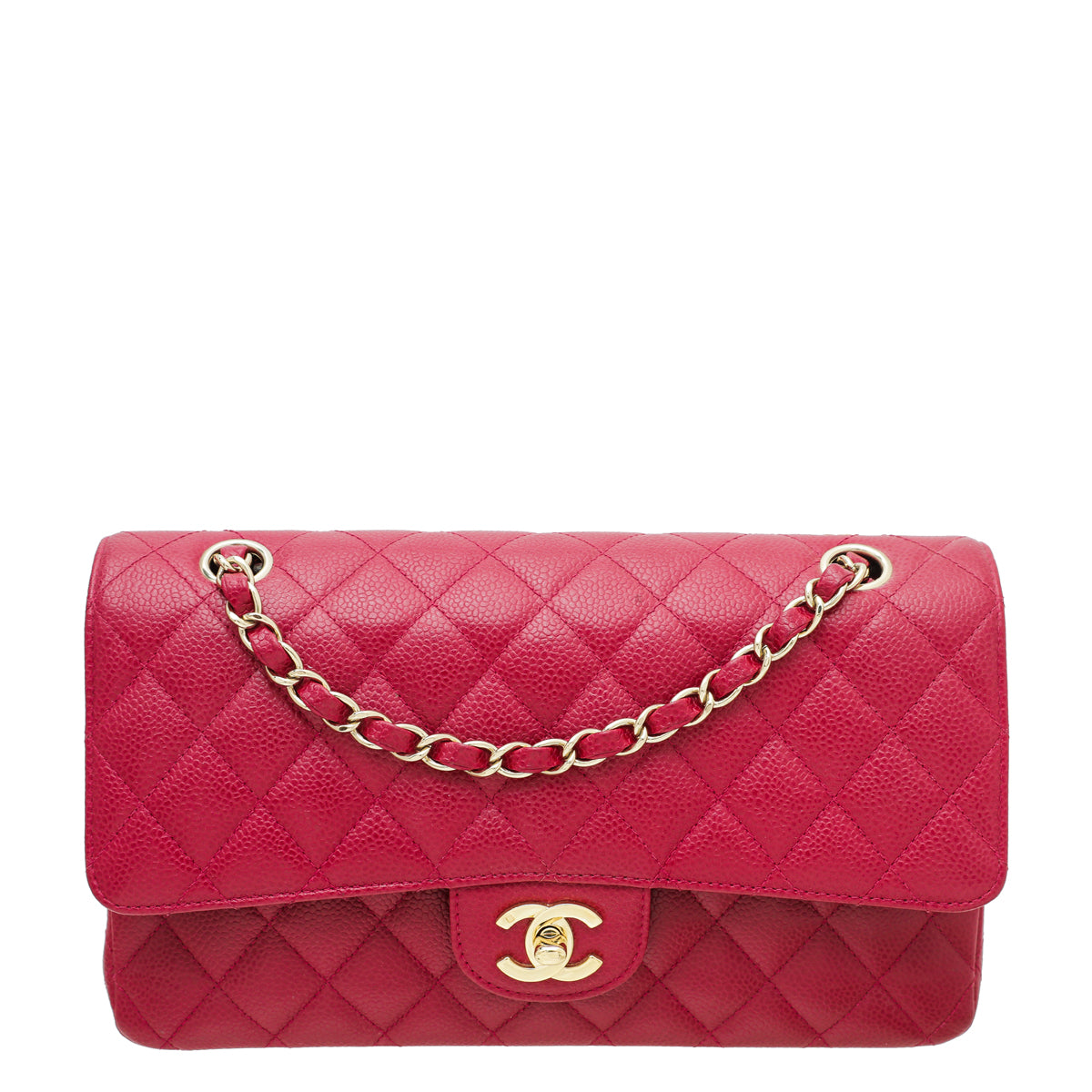 Chanel Red Classic Double Flap Medium Bag
