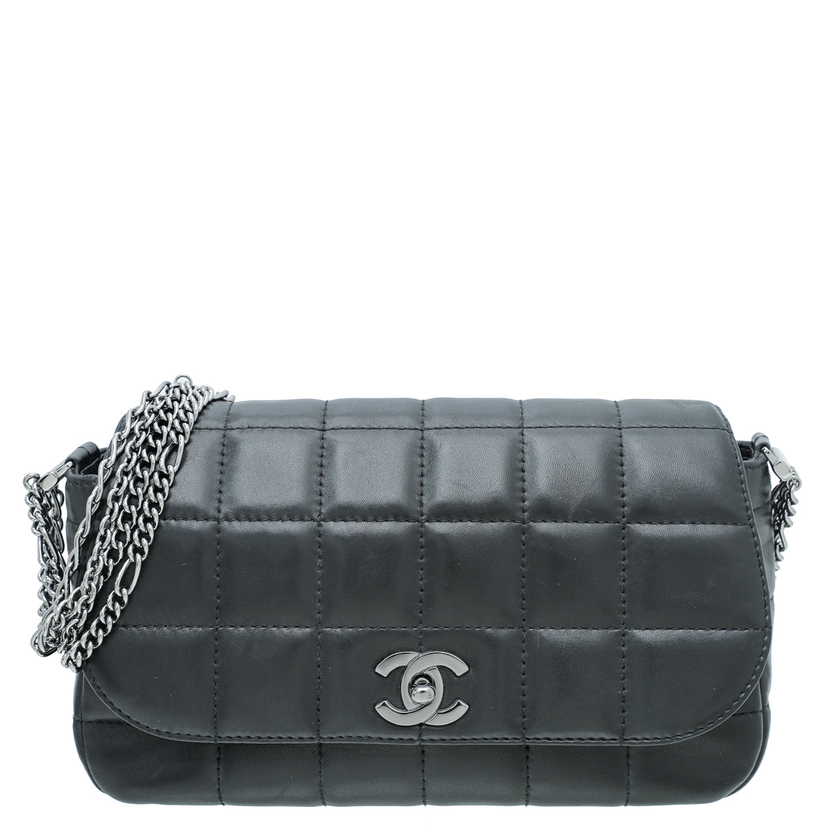 Chanel Black Chocolate Bar Multi Chain Flap Bag-Chanel-THE CLOSET