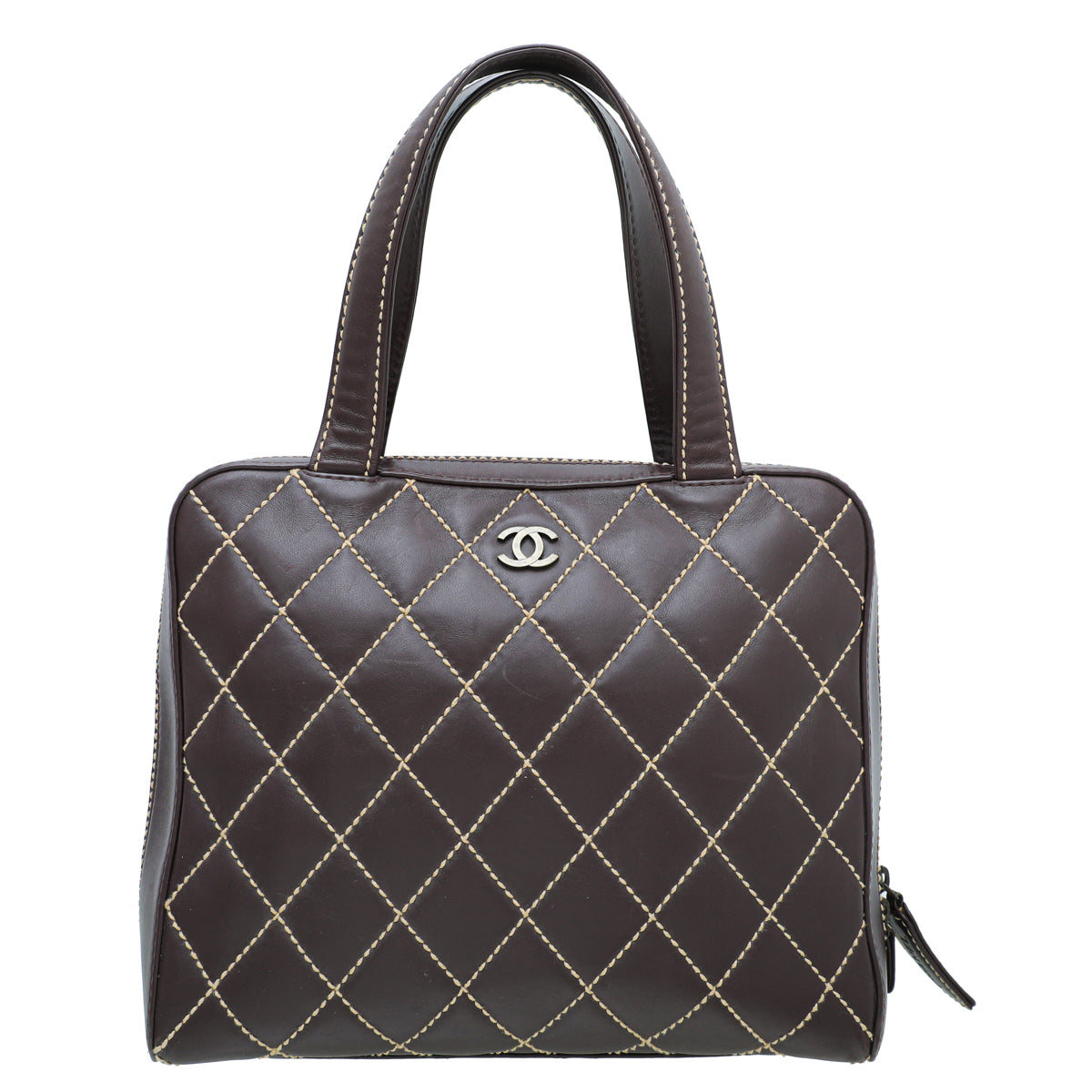 Chanel Burgundy Wild Stitch Top Handle Bag-Chanel-THE CLOSET