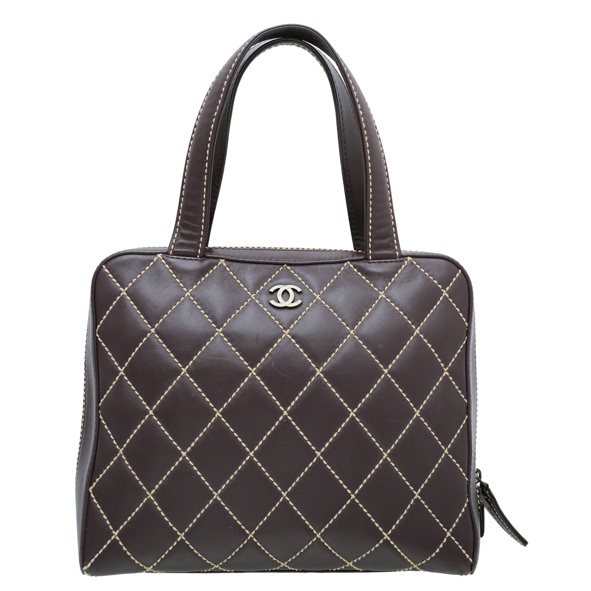 Chanel Burgundy Wild Stitch Top Handle Bag