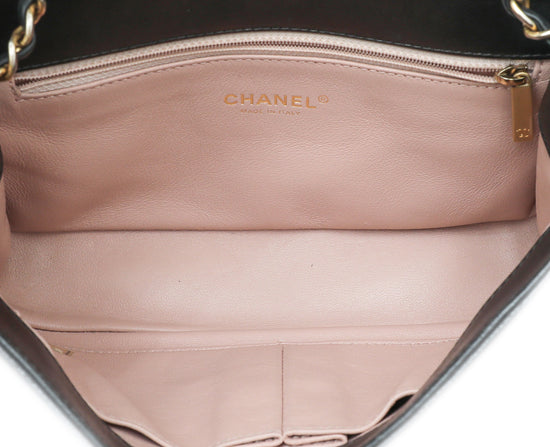 Chanel Black CC Filigree Medium Flap Bag