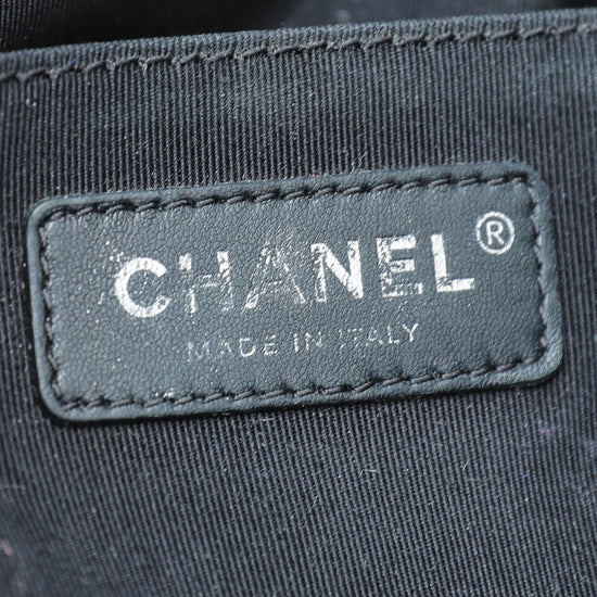 Chanel Grey Blue Le Boy Denim Diamond Medium Bag