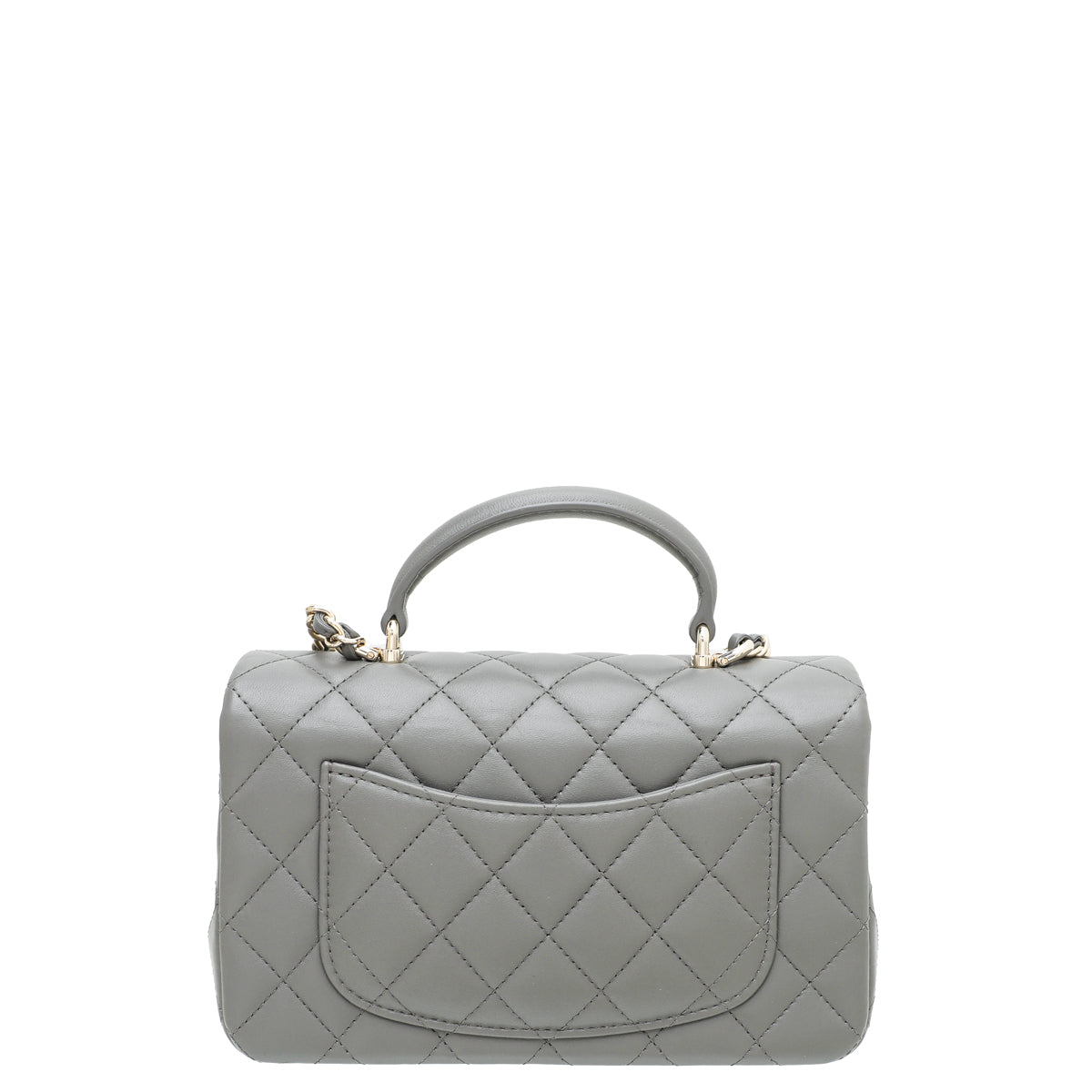 Chanel Grey CC Mini Rectangular Top Handle Bag-Chanel-THE CLOSET
