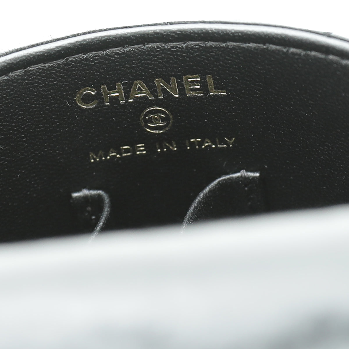 Chanel Black Metallic Round Top Handle Vanity Bag