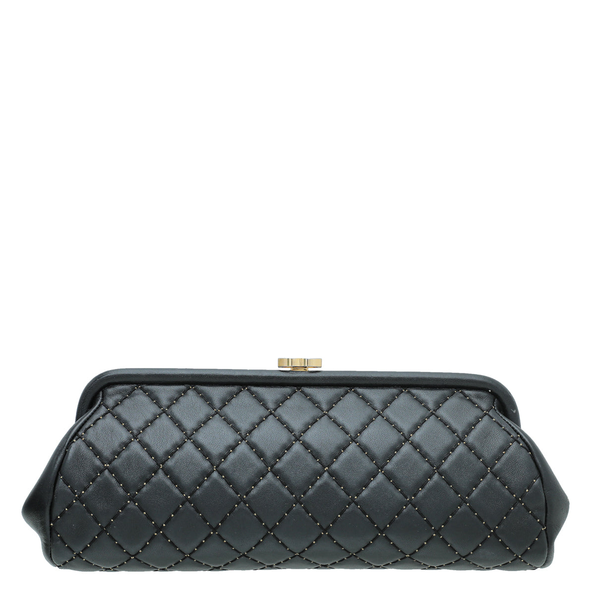 Chanel Black CC Quilted Timeless Clutch THE CLOSET