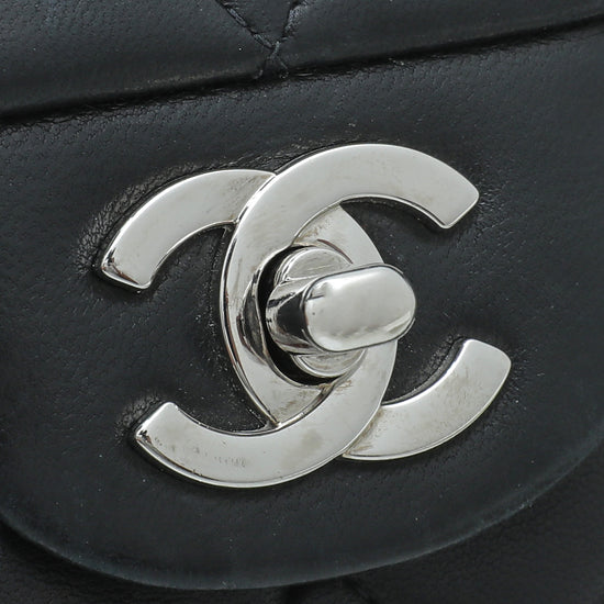Chanel Black Classic Double Flap Medium Bag