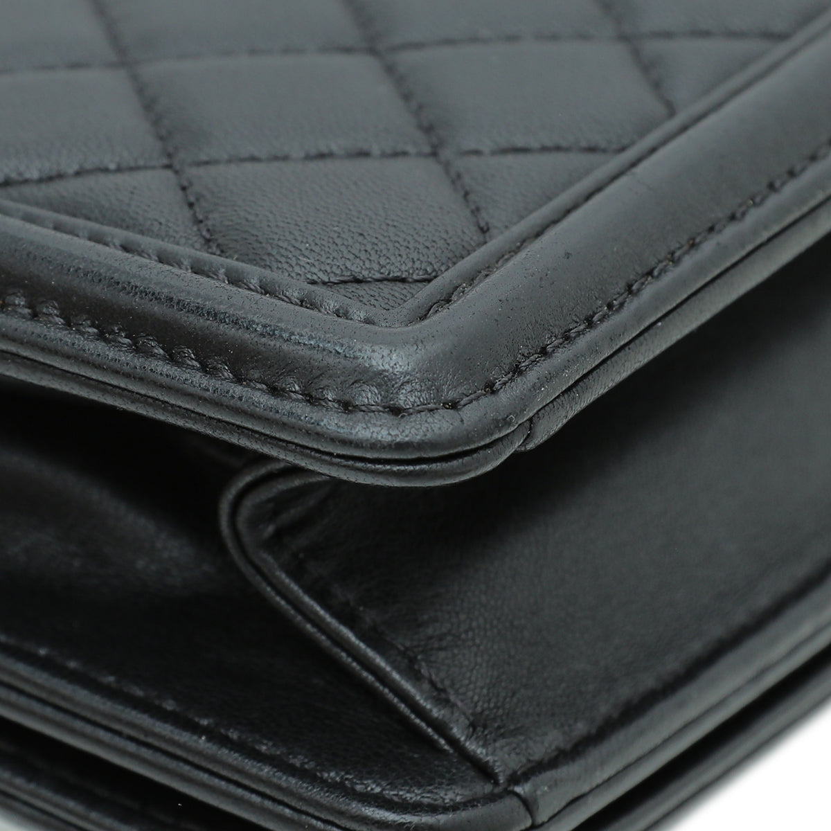 Chanel Black Vintage Studded Boy Brick Horizontal Chain Bag-Chanel-THE CLOSET